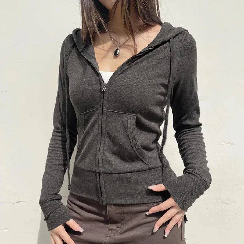 Casual Streetwear Basic Hooded Pockets Sweatshirt Tracksuit