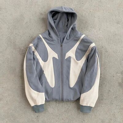 American  Retro Letter Printed Devil Pattern Hoodie Y2k Hara