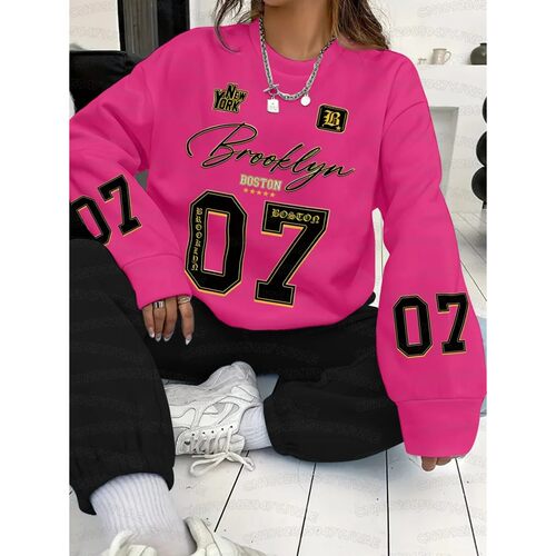 Women's Sweatshirt New York Brooklyn Graphic Men's Unisex Pu