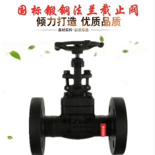 A105N锻钢法兰截止阀J41H-160C黑皮国标高温高压蒸汽导热油 425度