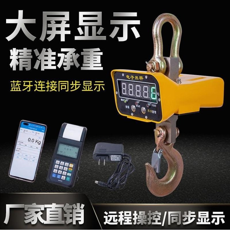 德国进口电子吊秤吊称吊钩秤挂称行车称1T2T3T5吨10吨无线打印吊