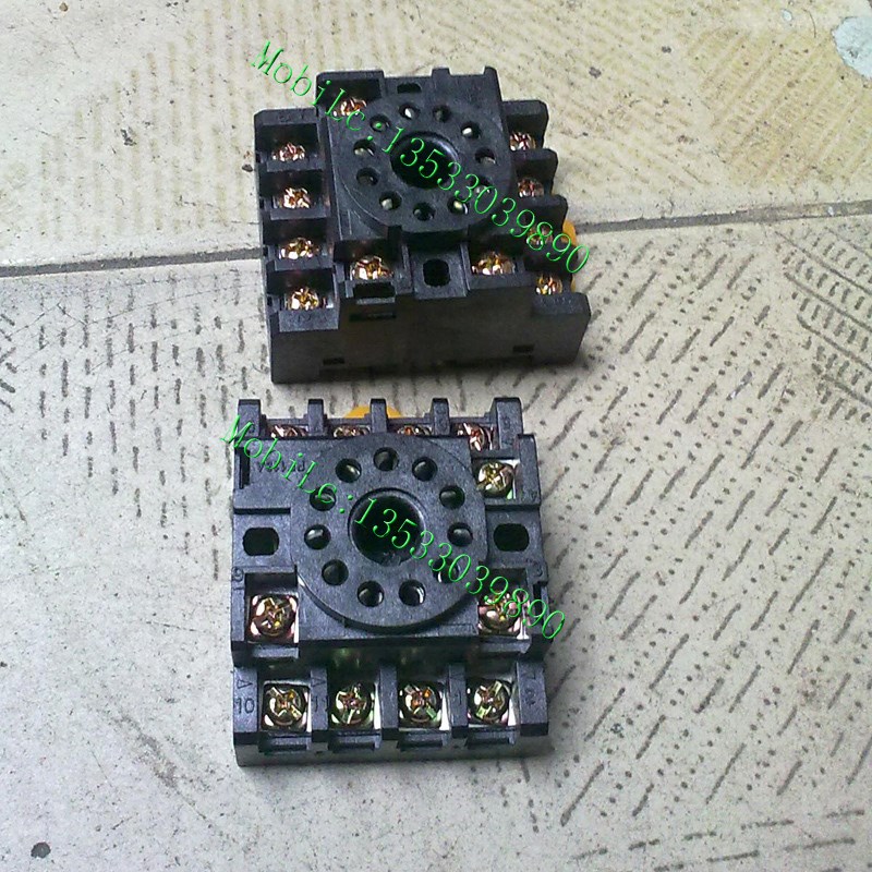 实物拍摄继电器 插座PF113A-E  (11脚方座 配MK3P、JTX-3C)