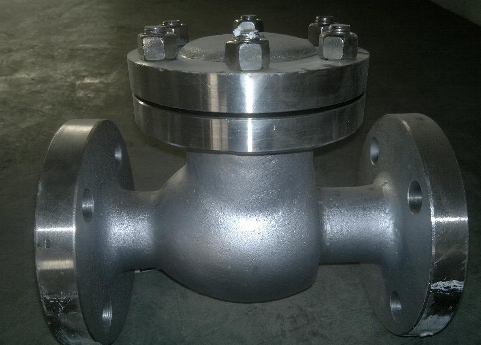 H44W-100P 304/316不锈钢法兰止回阀卧式 旋启式止回阀单向阀DN15