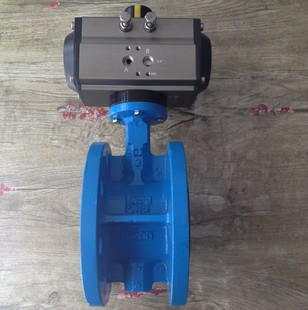 气动法兰蝶阀 D641X16 软密封 DN50 65 80 100 150 200 250 300