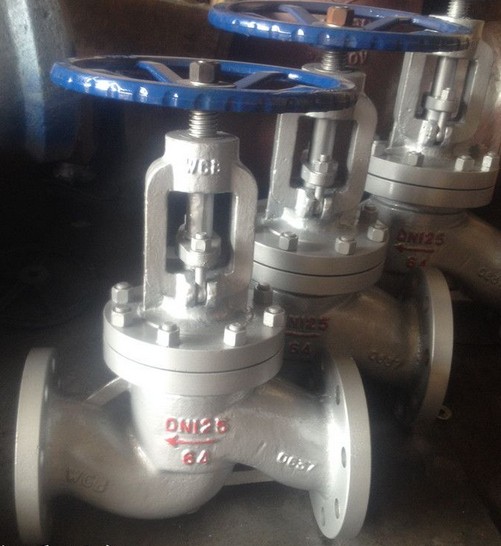 J41H-64C碳钢铸钢WCB法兰截止阀蒸汽高温高压法兰精铸重型截止阀