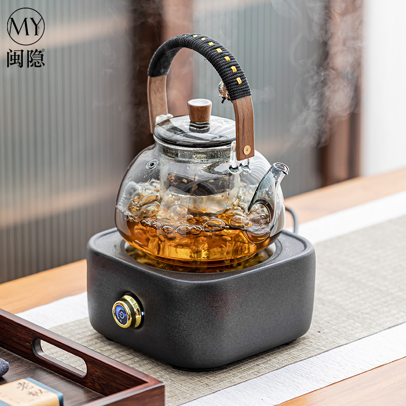 煮茶壶玻璃蒸煮茶器电陶炉泡茶壶家用大容量茶具套装2025新款