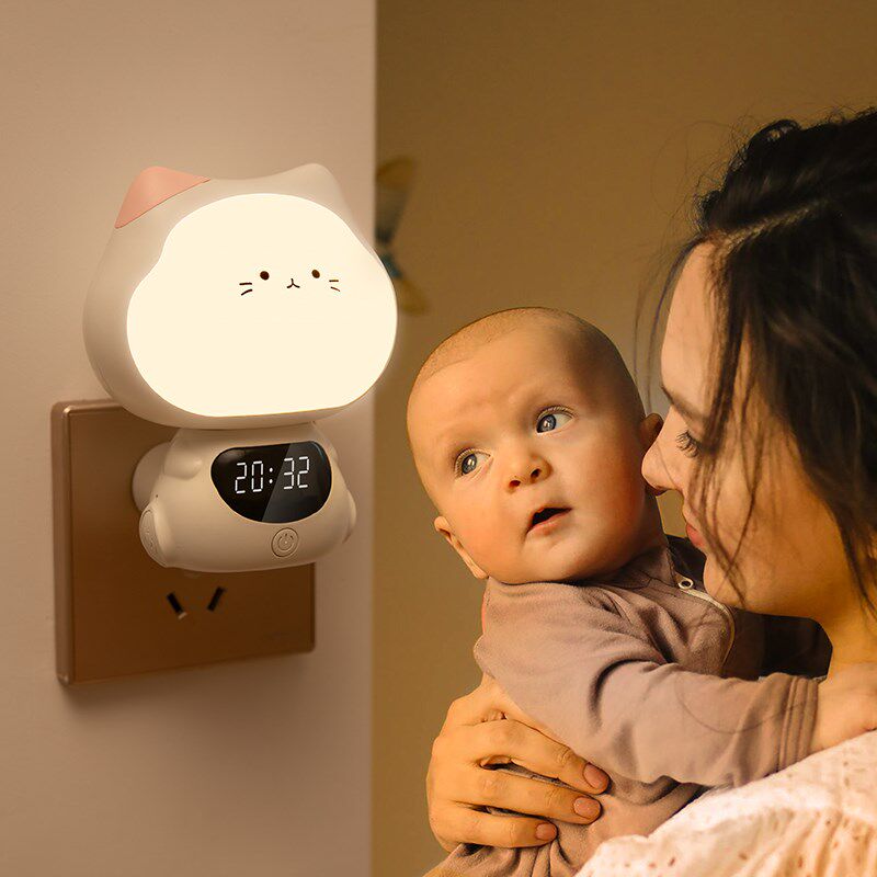 智能语音声控小夜灯婴儿喂奶宝宝床头柔光护眼带时间遥控卧室睡眠