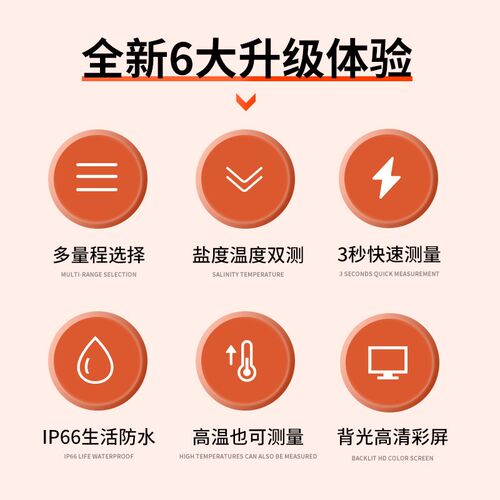 电子测盐器盐度计食品卤水咸度高精度海水鱼缸比重计咸度计测试仪