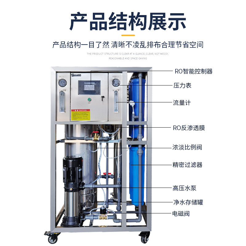 大型净水机商用ro反渗透工业水处理去离子水纯净水直饮水设备直销