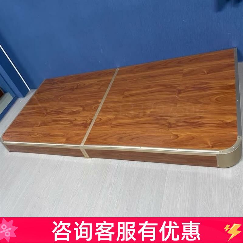 小舞台半圆室内口才班教室弧形站台地台小讲台教学演讲台实木圆角