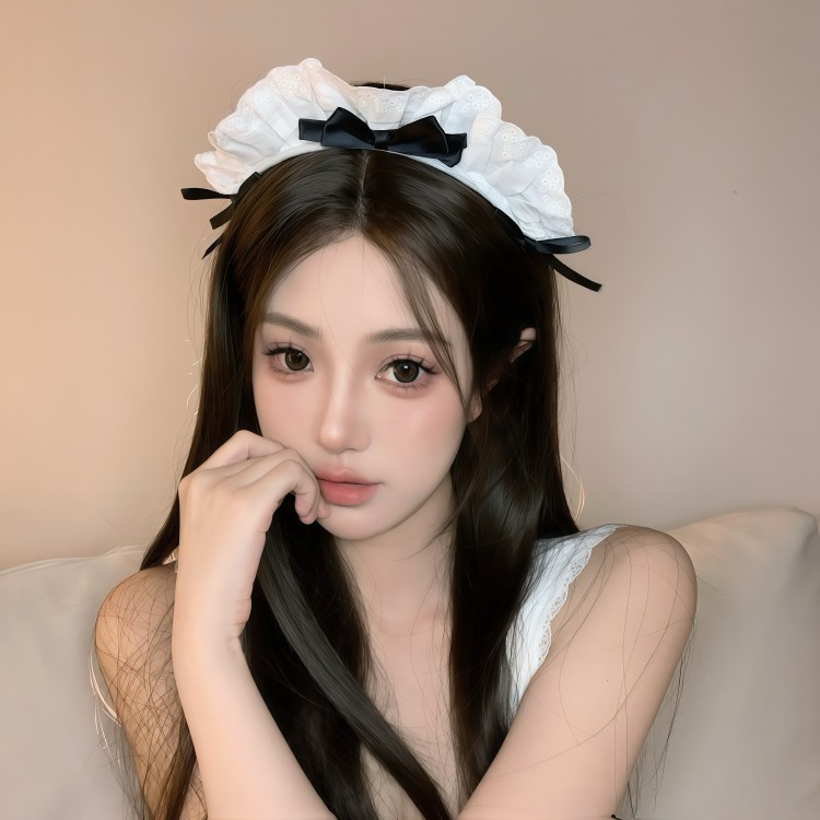 蕾丝蝴蝶结猫耳发箍女仆发饰cosplay可爱兽耳Lolita猫咪发箍头饰