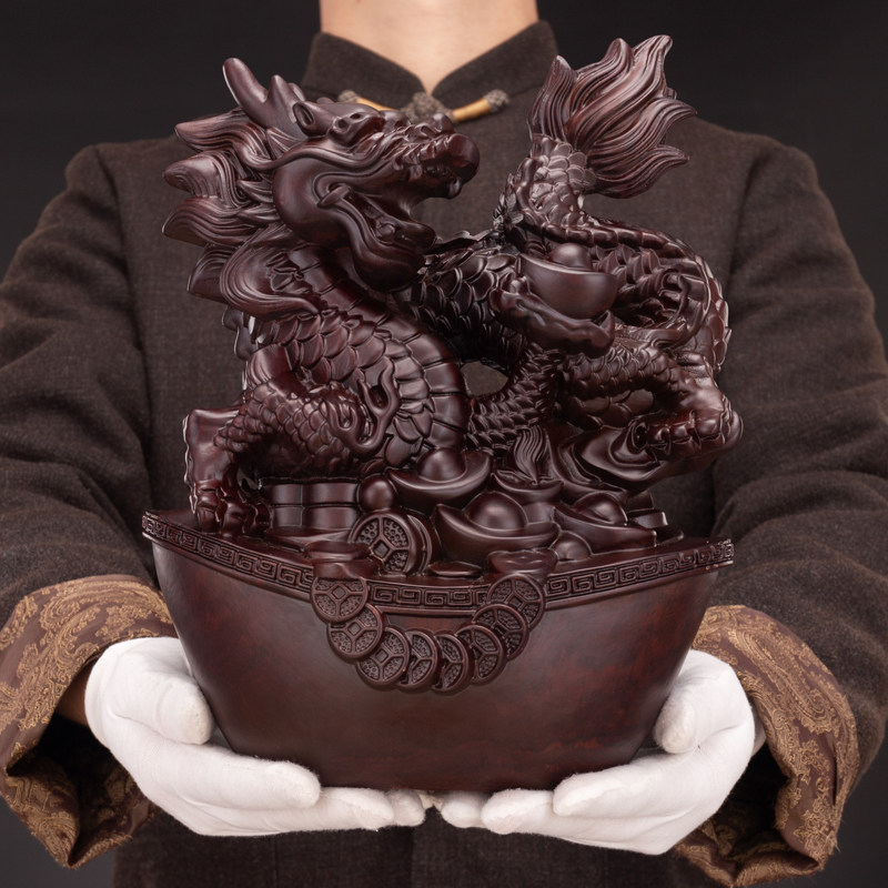 木雕十二生肖摆件全套吉祥物鼠牛虎兔龙蛇马羊猴鸡狗猪三六合客厅