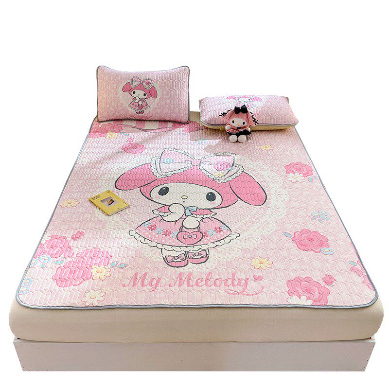 精选女孩夏季冰丝乳胶凉席美乐蒂可水洗折叠儿童空调软席子宿舍上