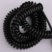 货车半挂车三路弹簧线航空头一拖三纯PU加粗四路监控视频延长线