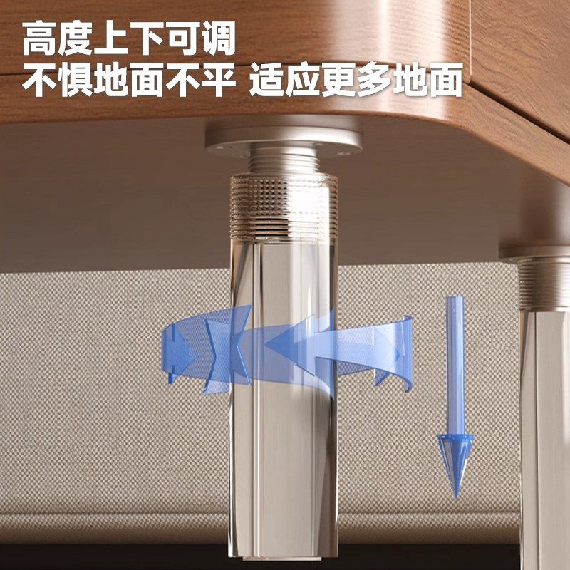 可调节玻璃茶几支撑立柱家具垫脚增高台面可升降调节器支撑腿脚架