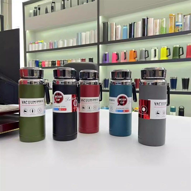 精选316不锈钢保温杯智能显温手提泡茶壶大容量户外运动水杯现货