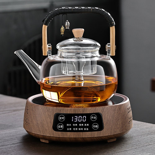 新款电陶炉煮茶器耐热玻璃茶壶泡茶壶蒸煮茶壶家用烧水壶老茶专用