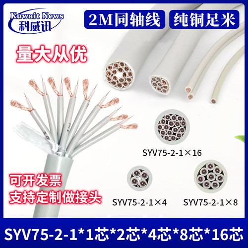 两兆线SYV75-2-1*1芯2芯4芯8芯