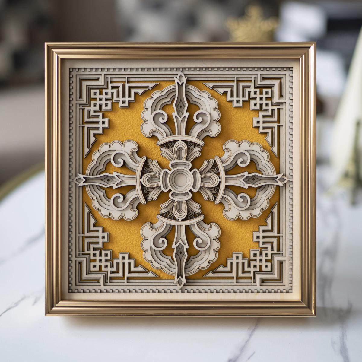 梯木叠雕新中式保平安桌面摆件客厅玄关酒柜办公室装饰品乔迁礼品,家居饰品,装饰摆件,淘宝优惠券,粉丝福利购,淘宝优惠卷