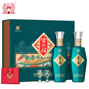 泸州股份出品 福香千里绿 52度浓香型白酒 500ml*2瓶 礼盒装