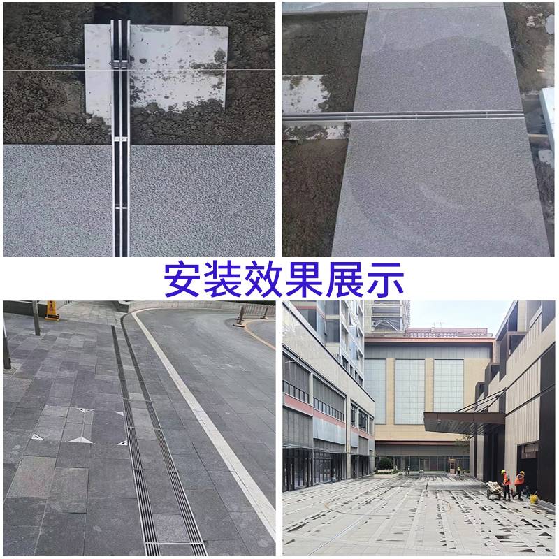 线性排水沟u型槽成品不锈钢缝隙树脂混凝土格栅盖板排水槽下水道