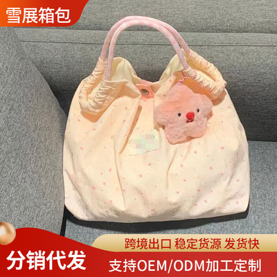 可爱薄帆布包手提包小拎包