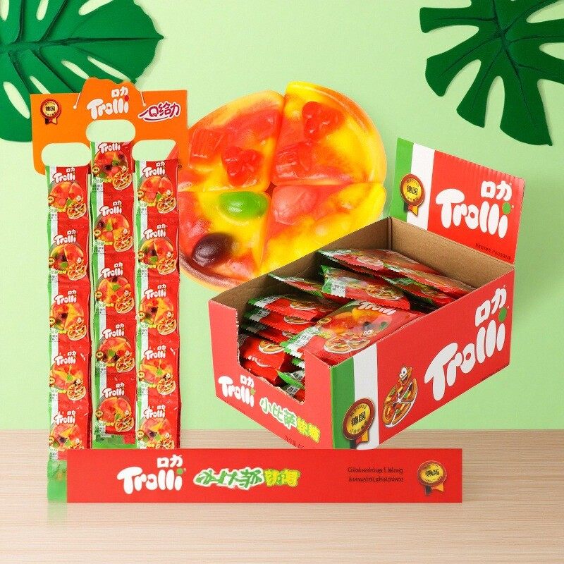 口力披萨橡皮糖软糖儿童青少年健康零食果汁糖果德国Trolli软糖