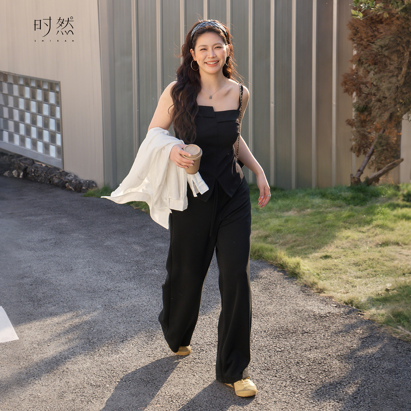 【垂感云朵休闲裤】时然大码高腰阔腿裤微胖mm春季黑色裤子显瘦,女装/女士精品,大码裤装,淘宝优惠券,粉丝福利购,淘宝优惠卷