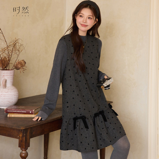 背心裙子公主风长裙秋冬A字裙 无袖 时然大码 微胖MM连衣裙原创女装