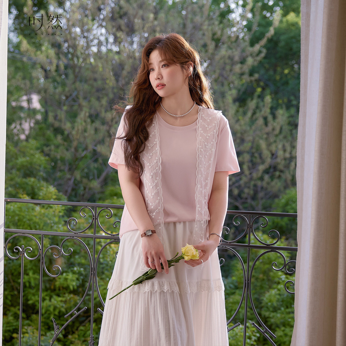 时然【粉黛罗衣】圆领T恤