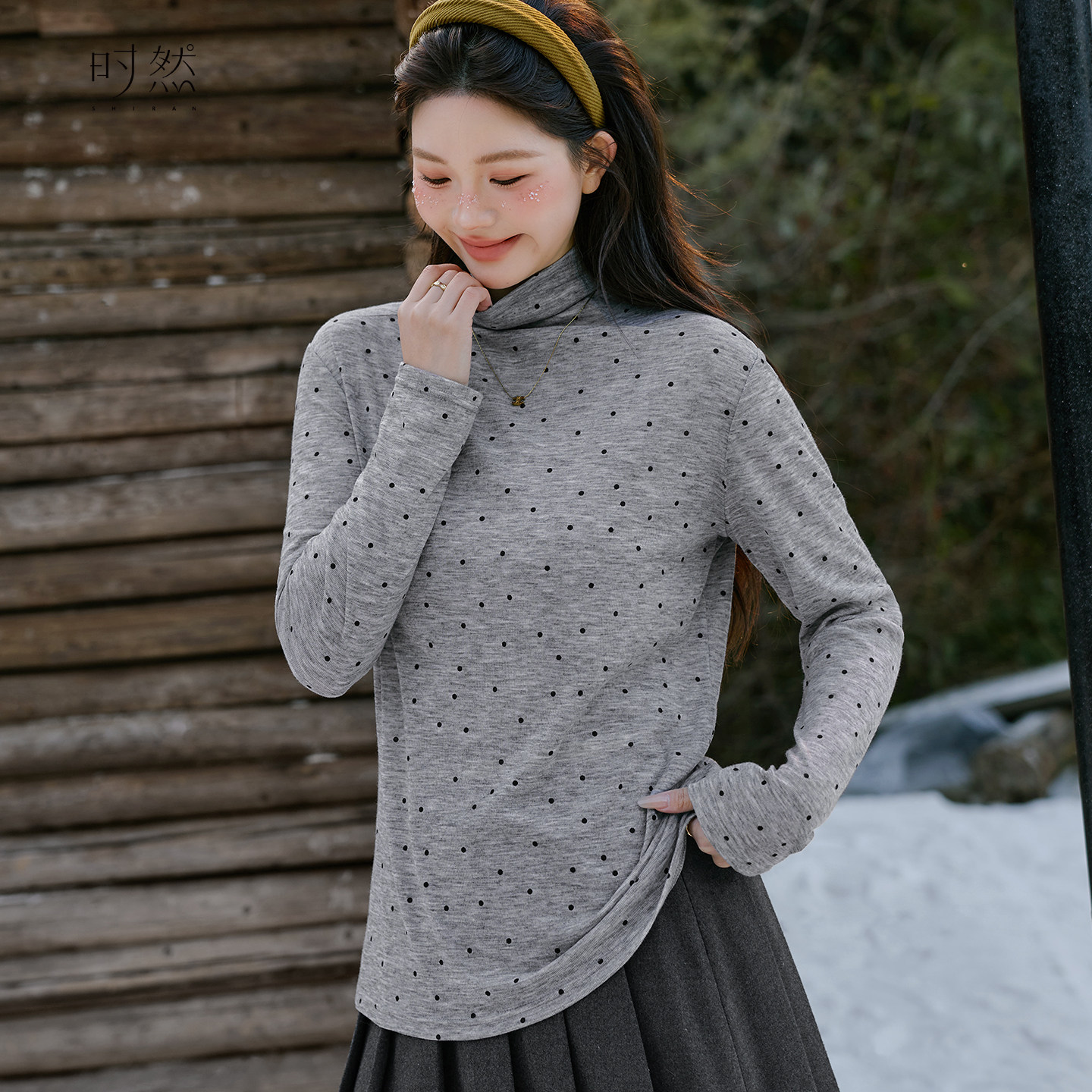 时然大码灰色打底衫冬季女装半高领T恤上衣保暖加厚微胖mm内搭新,女装/女士精品,大码内搭,淘宝优惠券,粉丝福利购,淘宝优惠卷