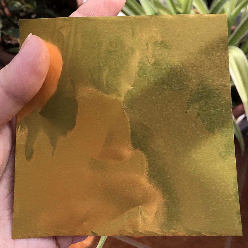 20*20厘米光面金色锡纸水果蛋黄酥茶叶海鲜生蚝扇贝鲍鱼包装铝箔