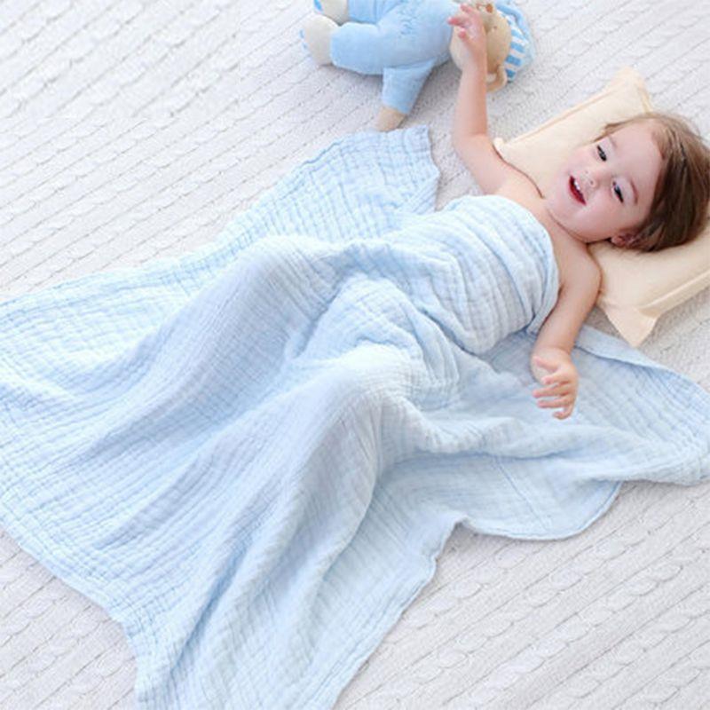 2/6层 纱布婴幼儿浴巾纯棉宝宝洗澡新生儿童吸水超柔初生被子盖被