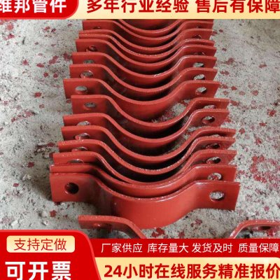 双螺栓管夹 三孔管夹 固定抱箍双孔短立管管夹 碳钢扁钢管夹