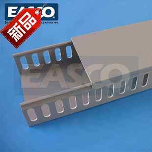 阻燃PVC封口线槽8050mm 根 高宽 j连口灰色配线槽行走线槽2米
