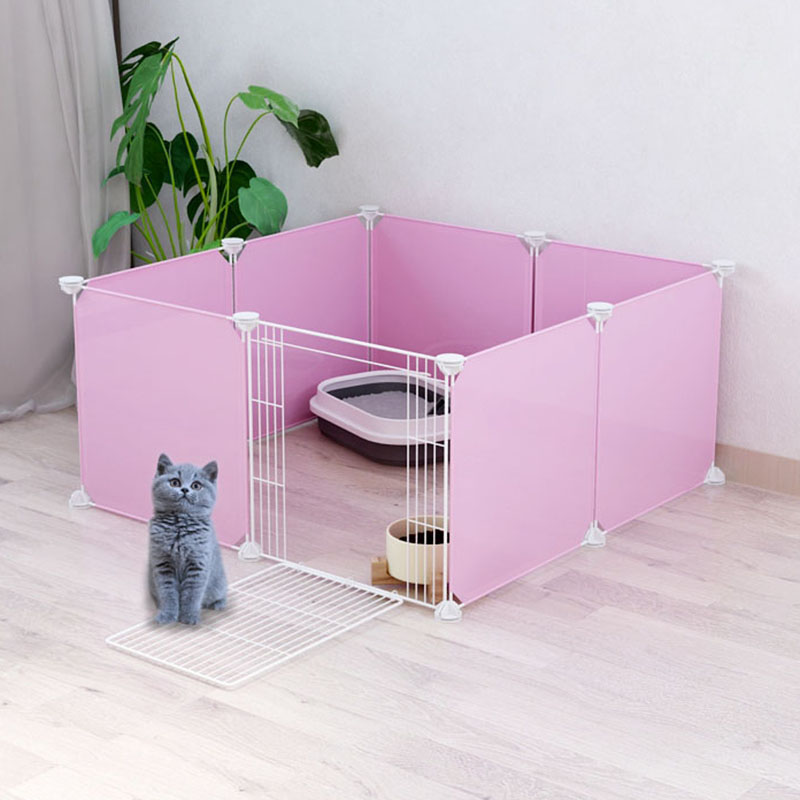 猫围栏挡板护栏室内狗笼子猫栅栏泰迪隔离门栏小型犬宠物围栏塑料