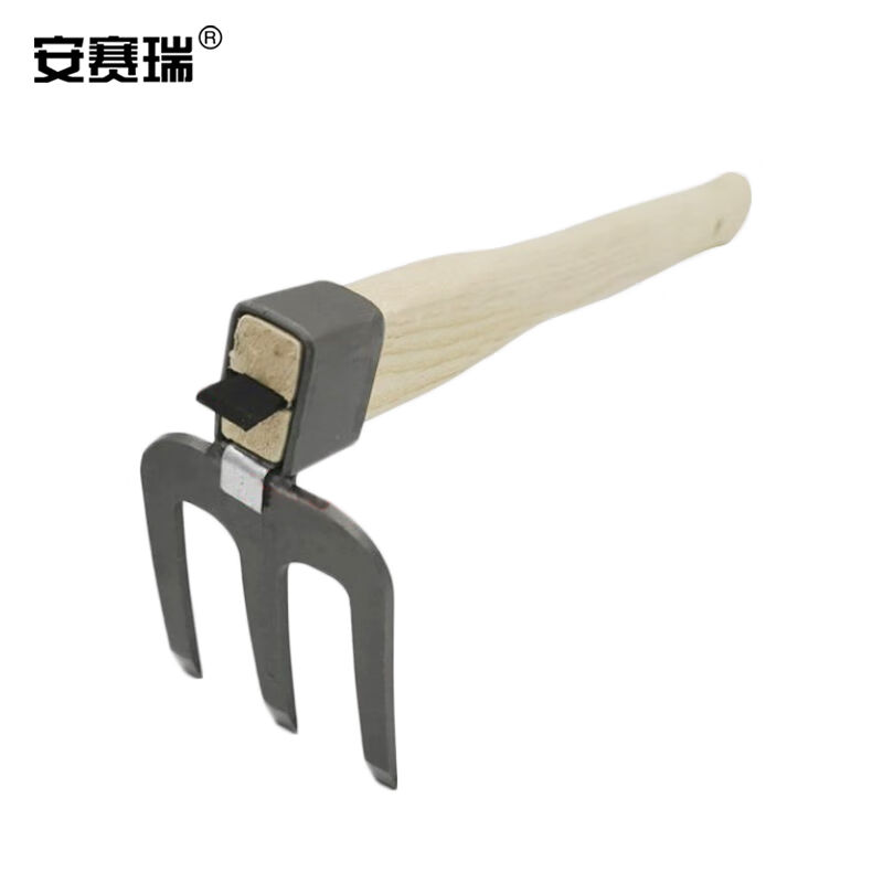 三齿耙子短柄松土耙草耙短柄松土三齿耙园林农用工具刨土挖