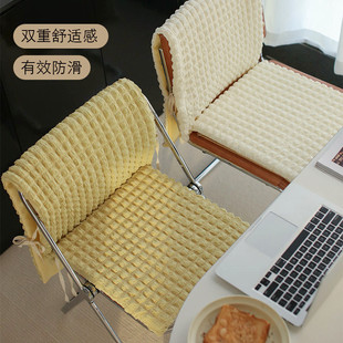 家用泡泡布加厚坐垫办公室椅垫防滑通用客厅餐椅垫子椅背套装 法式