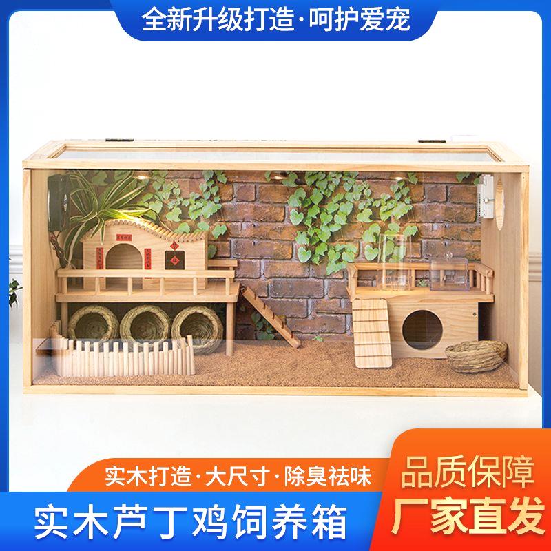 芦丁鸡饲养箱专用全套造景小木屋别墅房子保温宠物用品仓鼠笼子
