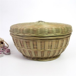 茶叶篓零碎物品箩筐 广西竹制品 竹篮 收纳盒迷你储物罐 馒头筐