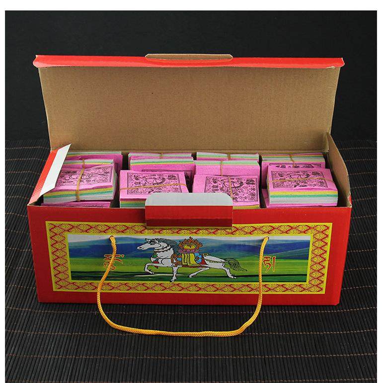 风马纸易降解藏族用龙达纸飞马纸经幡隆达纸批量发吉祥小包装