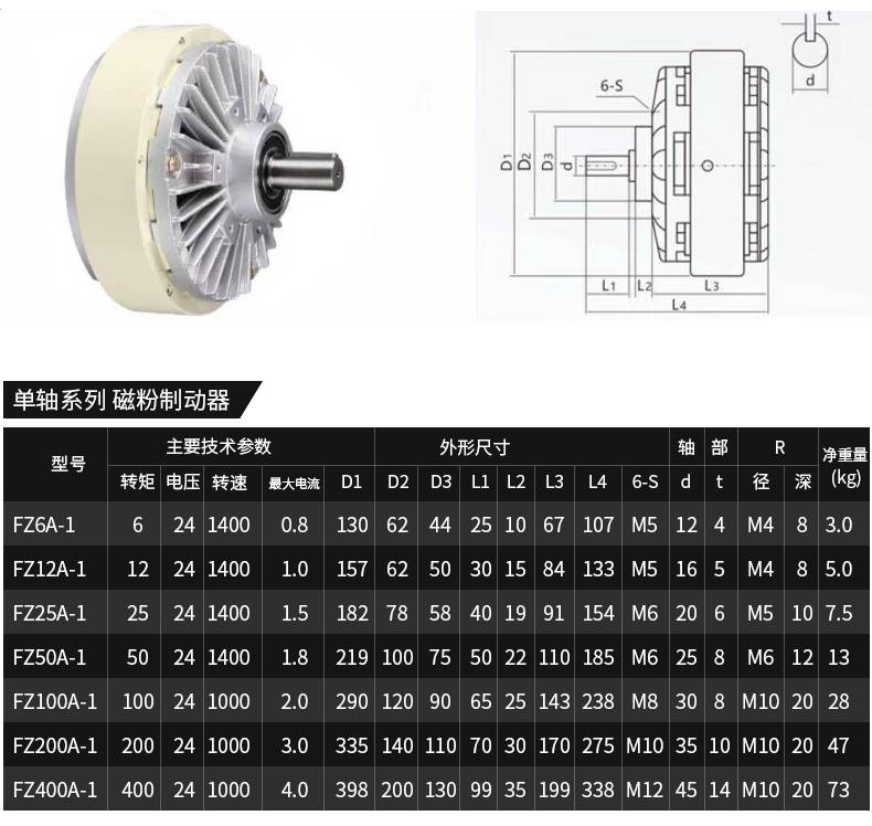 磁粉电磁离合器制动器力矩可控制可调节张力控制器DC24V支持定做