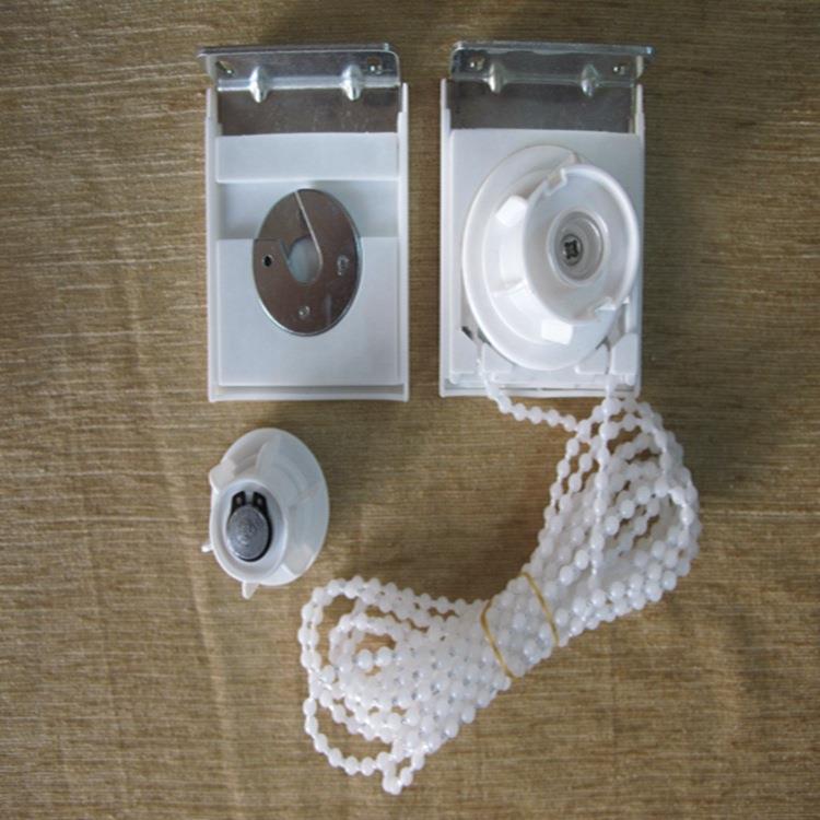 老式窗帘拉珠卷帘配件手拉升降控制器全塑料支架手动拉绳控件制头