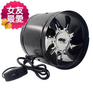 管道风8机双向换气扇6寸排气扇圆形正反转排风扇抽风机静音150