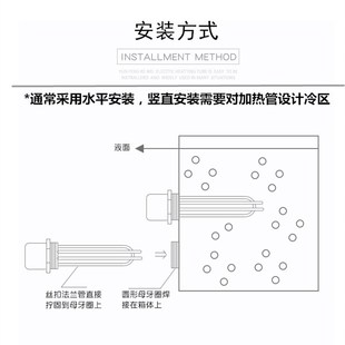 M47大功率法兰电热管 不锈钢水箱加热管M58铜头空气能电加热管