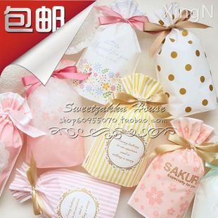創(chuàng)意束口式 約50個(gè) 禮品包裝 包郵 袋絲帶抽繩袋糖果袋回禮袋收納袋