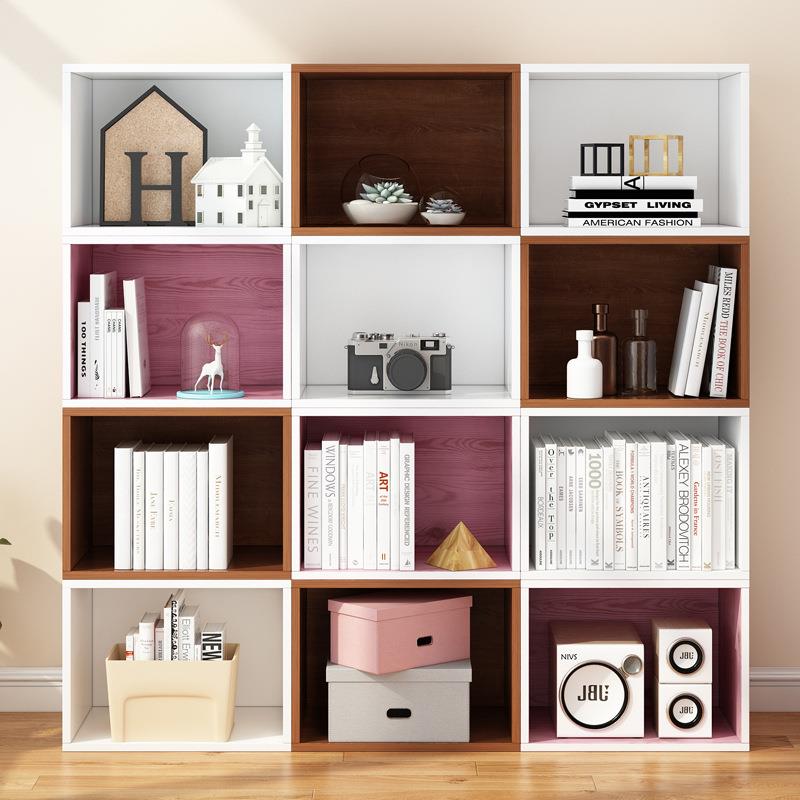 书架矮柜置物架落地教室学生收纳柜靠墙自由组合格子柜储物柜书柜