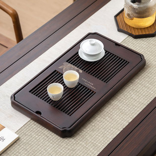 竹制茶台 重竹茶盘家用茶海小号办公室功夫干泡台小型储水排水式