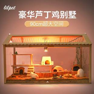 芦丁鸡饲养箱专用笼子保温宠物全套造景用品小屋鸡窝房子家用别墅
