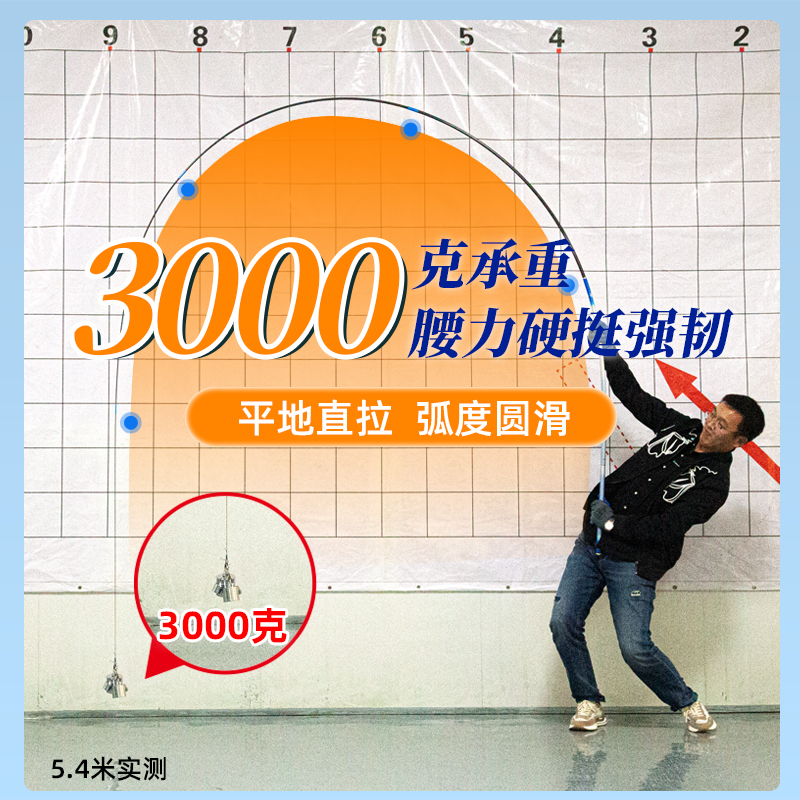 皇禾小综合竿湖库鱼竿轻量大28调手杆鲤鱼台钓竿超轻超硬手竿9米